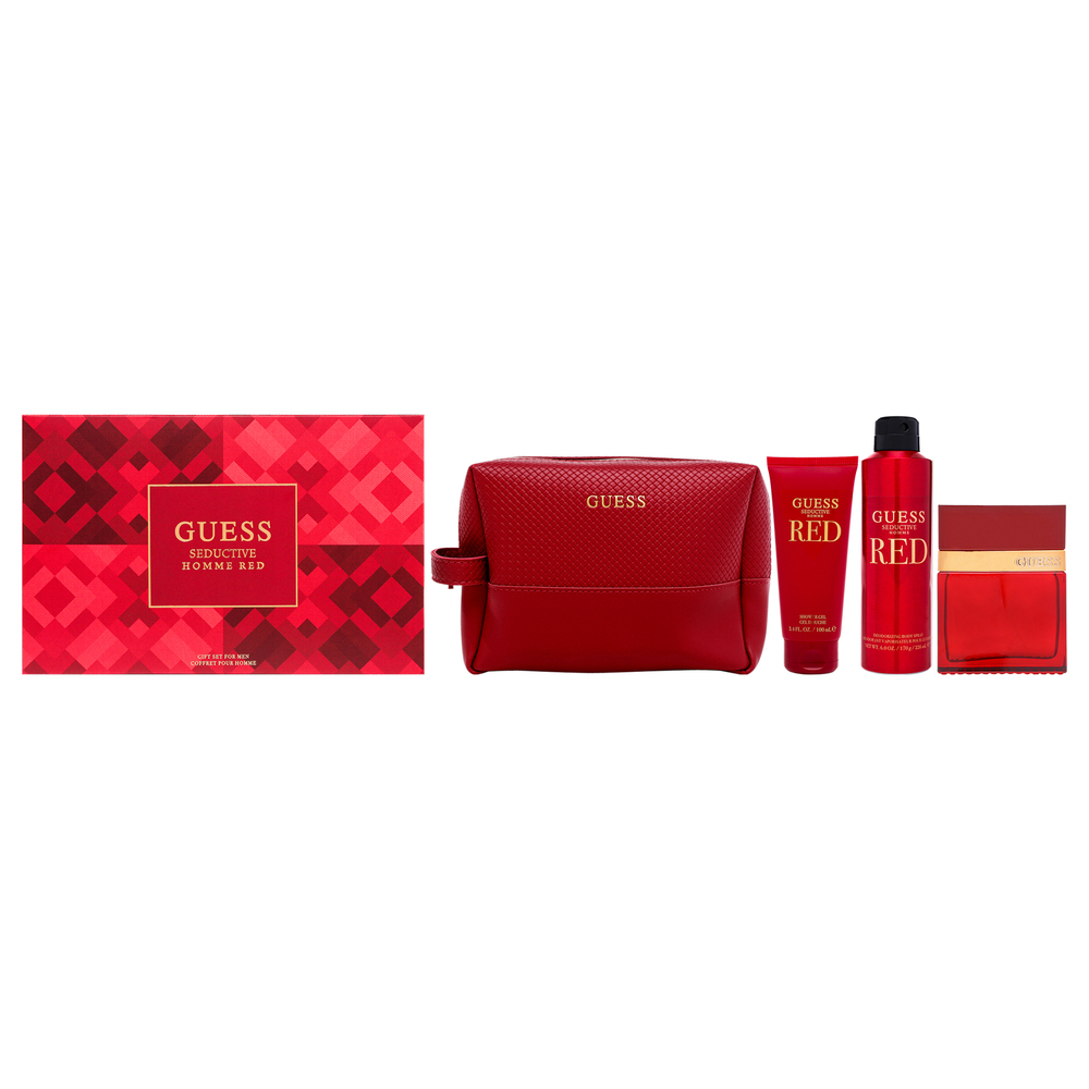 Guess Seductive Red by Guess for Men 4 Pc Gift Set